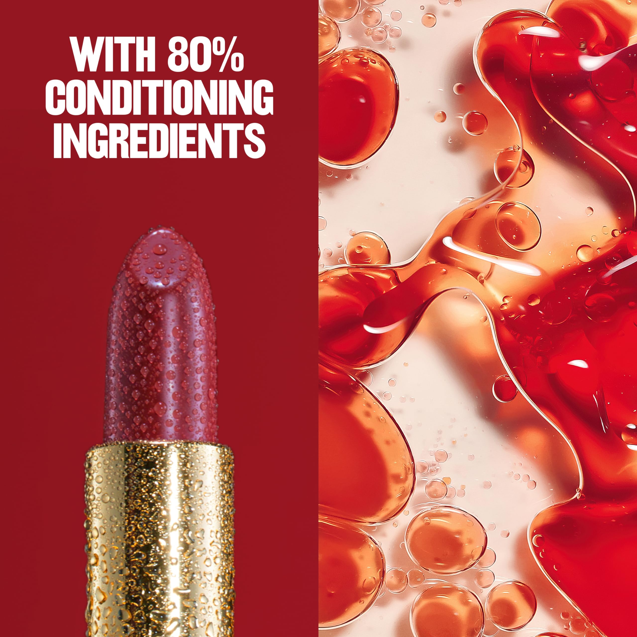 Close-up of microfine pigments in REVLON Super Lustrous Lipstick
