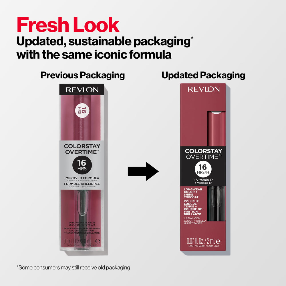 Revlon ColorStay Overtime lipcolor swatch on lips shows long wear