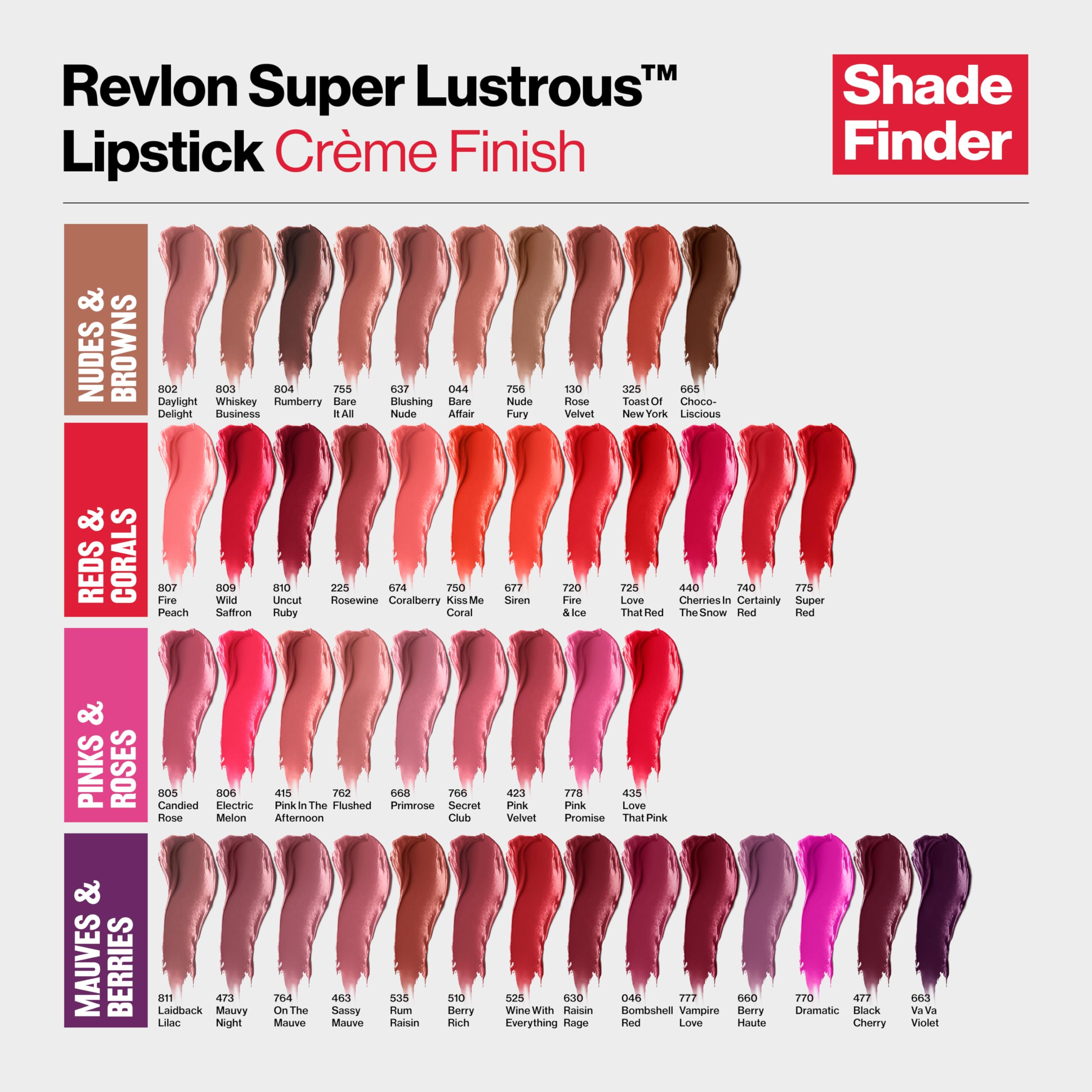 Cream finish option from Creme line of Revlon lipstick