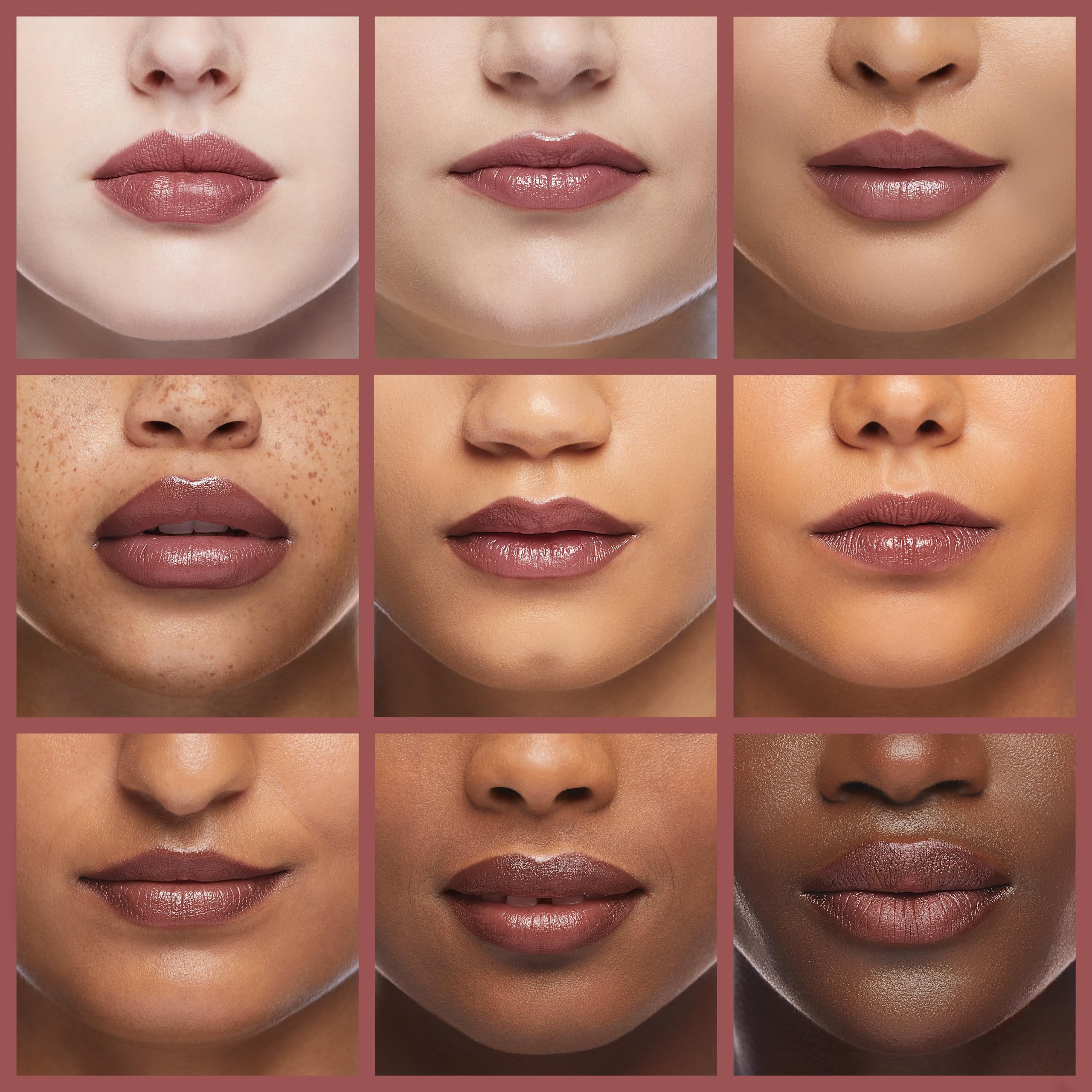 Woman applying Revlon Rum Raisin lipstick for even coverage