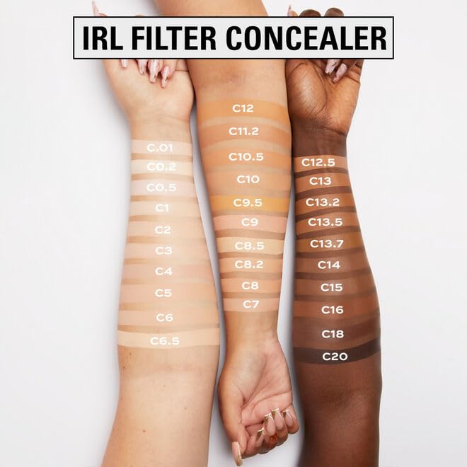 Swatch of IRL Filter Finish Concealer on skin showing buildable coverage and smooth finish.