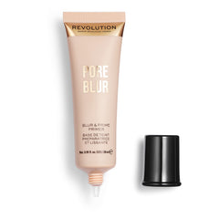 Pore Blur Primer swatch showing peach tint for even skin tone.