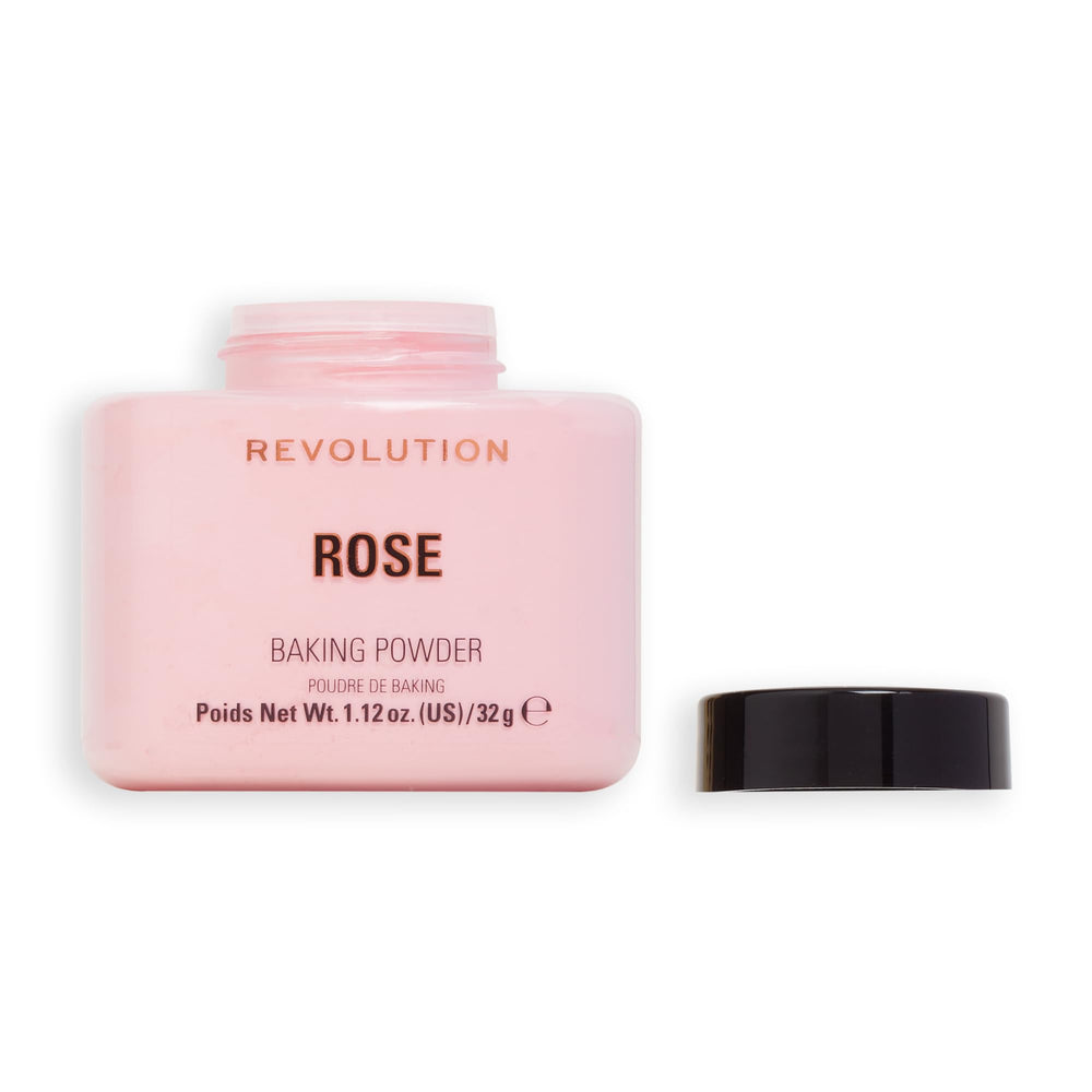 On-the-go compact of Revolution Rose loose powder for touch-ups