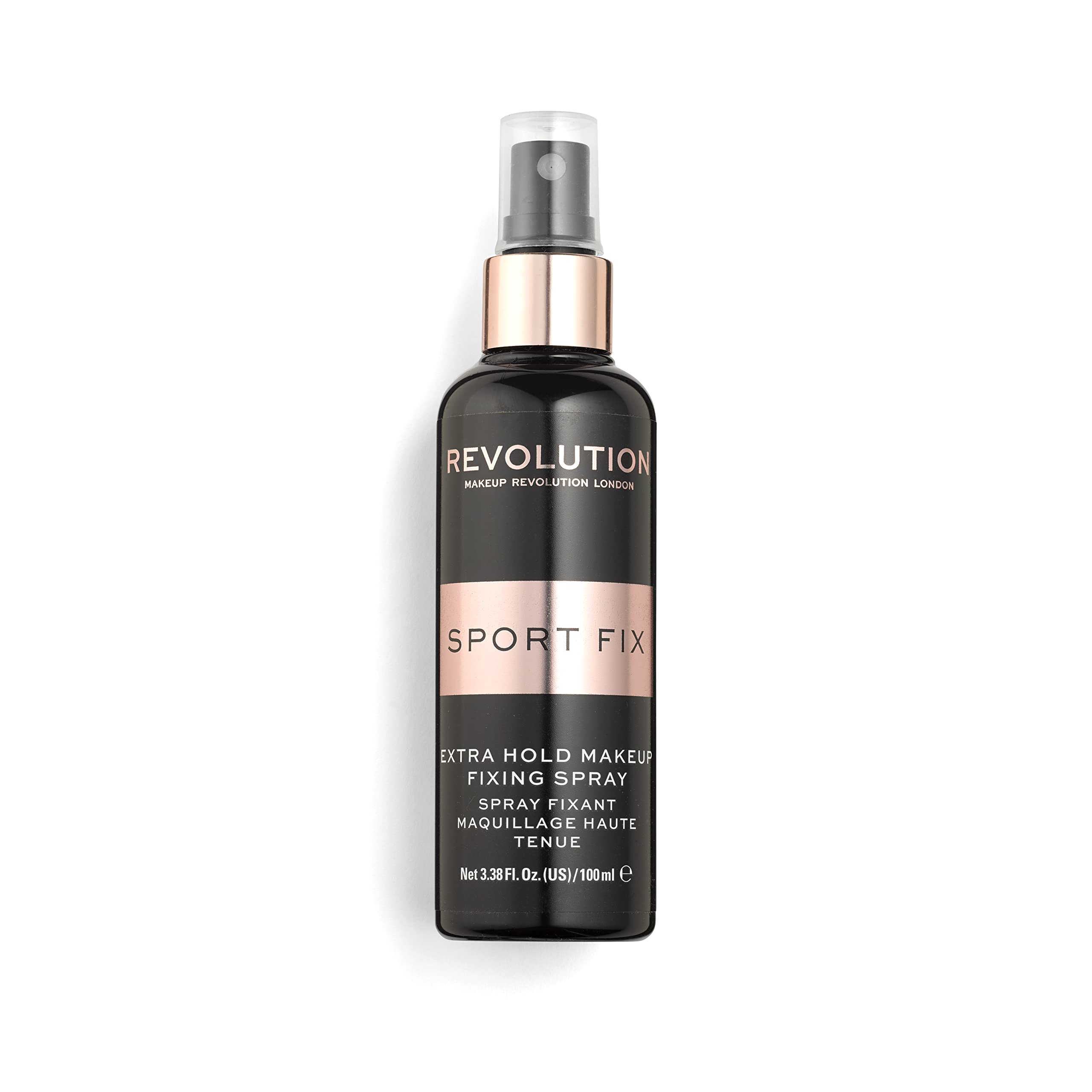 Compact spray bottle ideal for gym bag touch-ups.