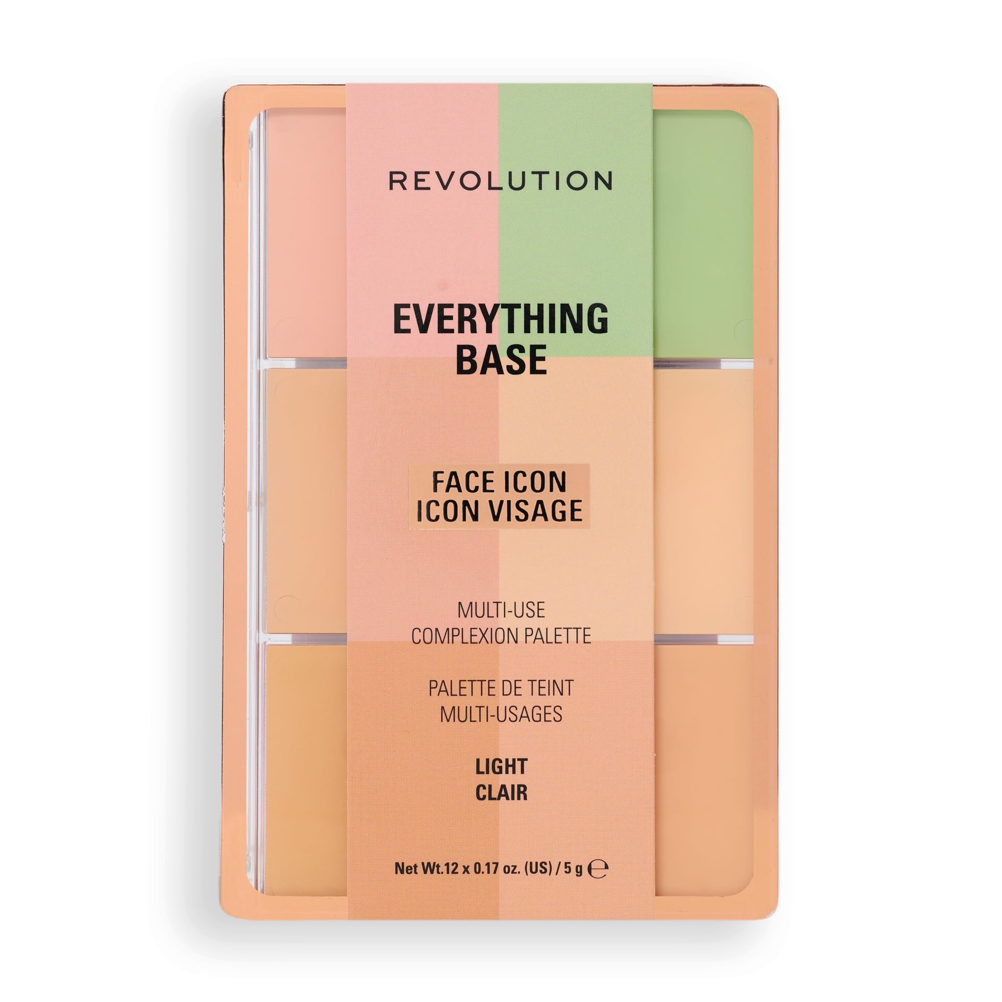 Revolution Everything Base Icon palette cover showing versatile cream base options.