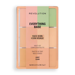 Revolution Everything Base Icon palette cover showing versatile cream base options.