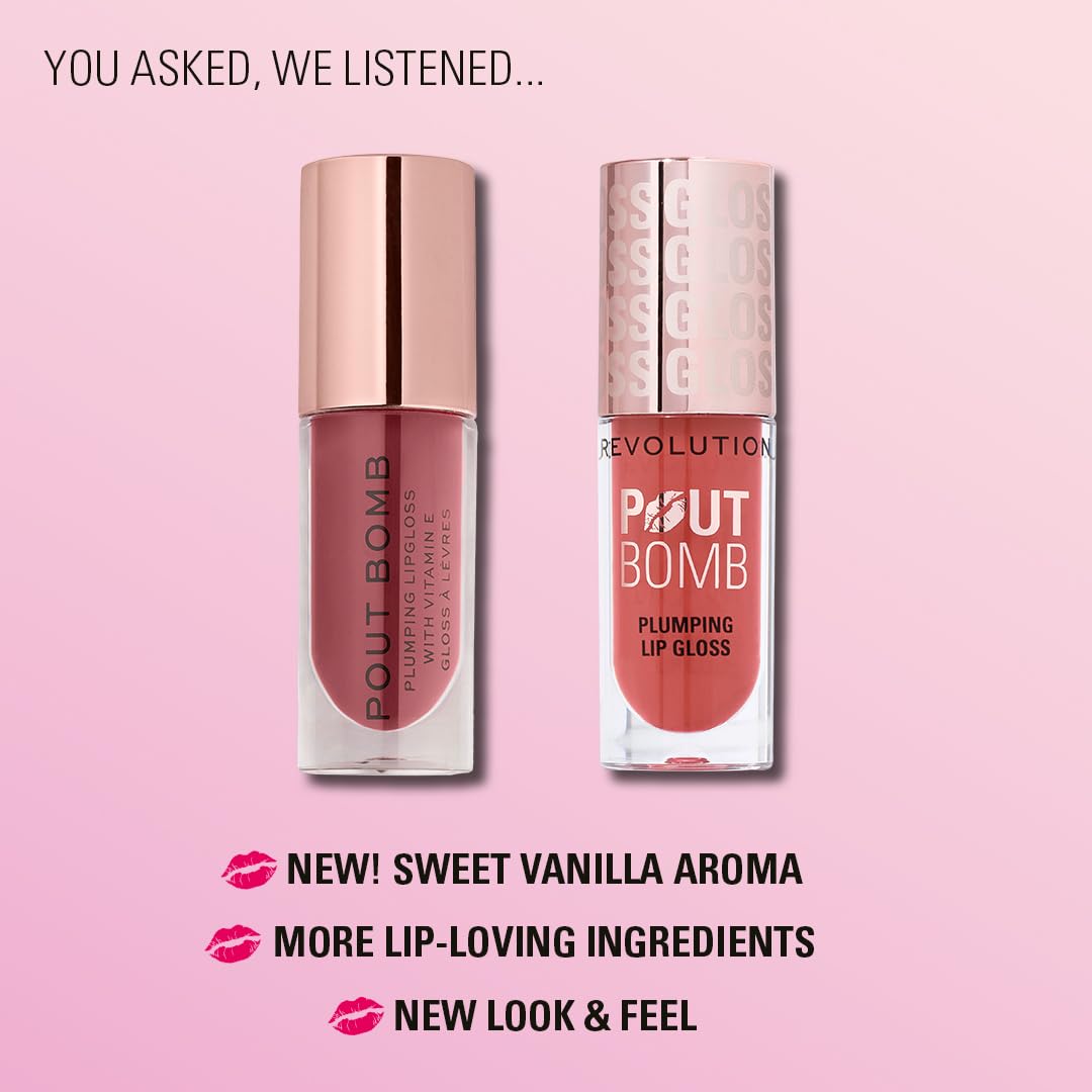 Vegan and cruelty-free Revolution Pout Bomb supports ethical beauty choices.