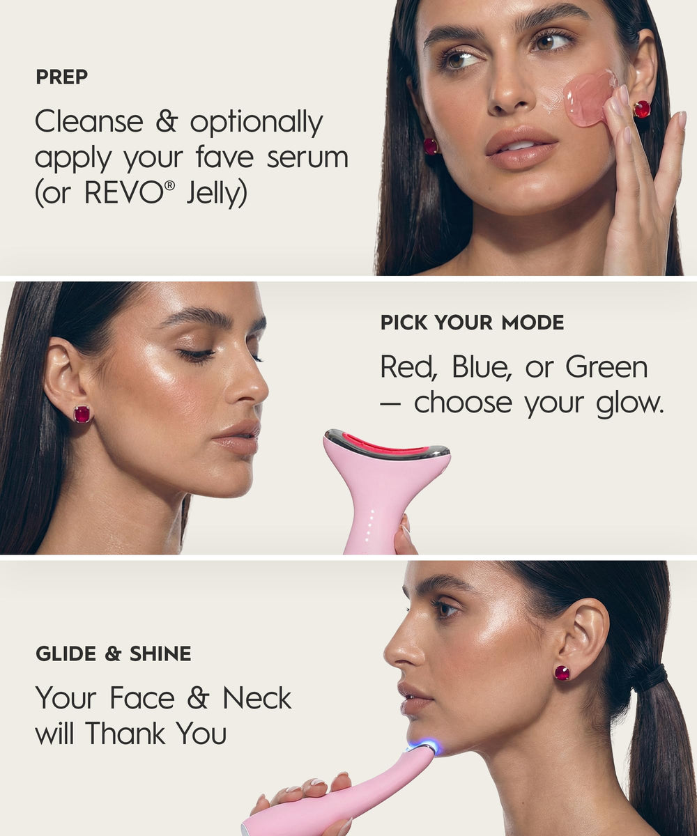REVOMADIC REVO Genie enhances absorption of serums and creams.
