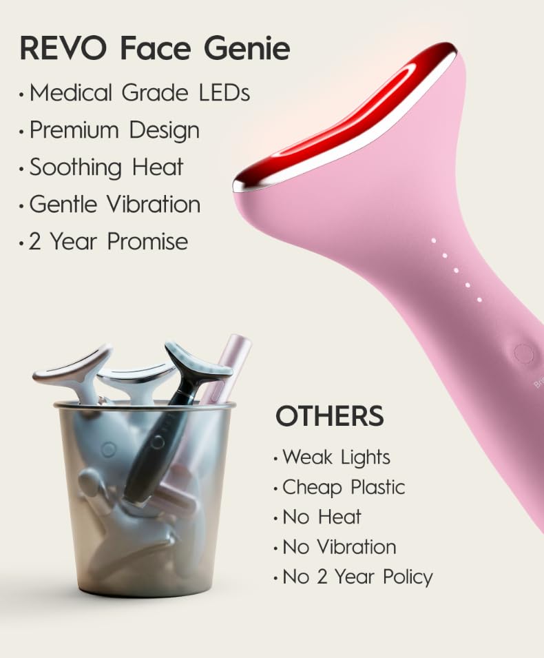REVOMADIC REVO Genie green light therapy boosts brightness and even skin tone.