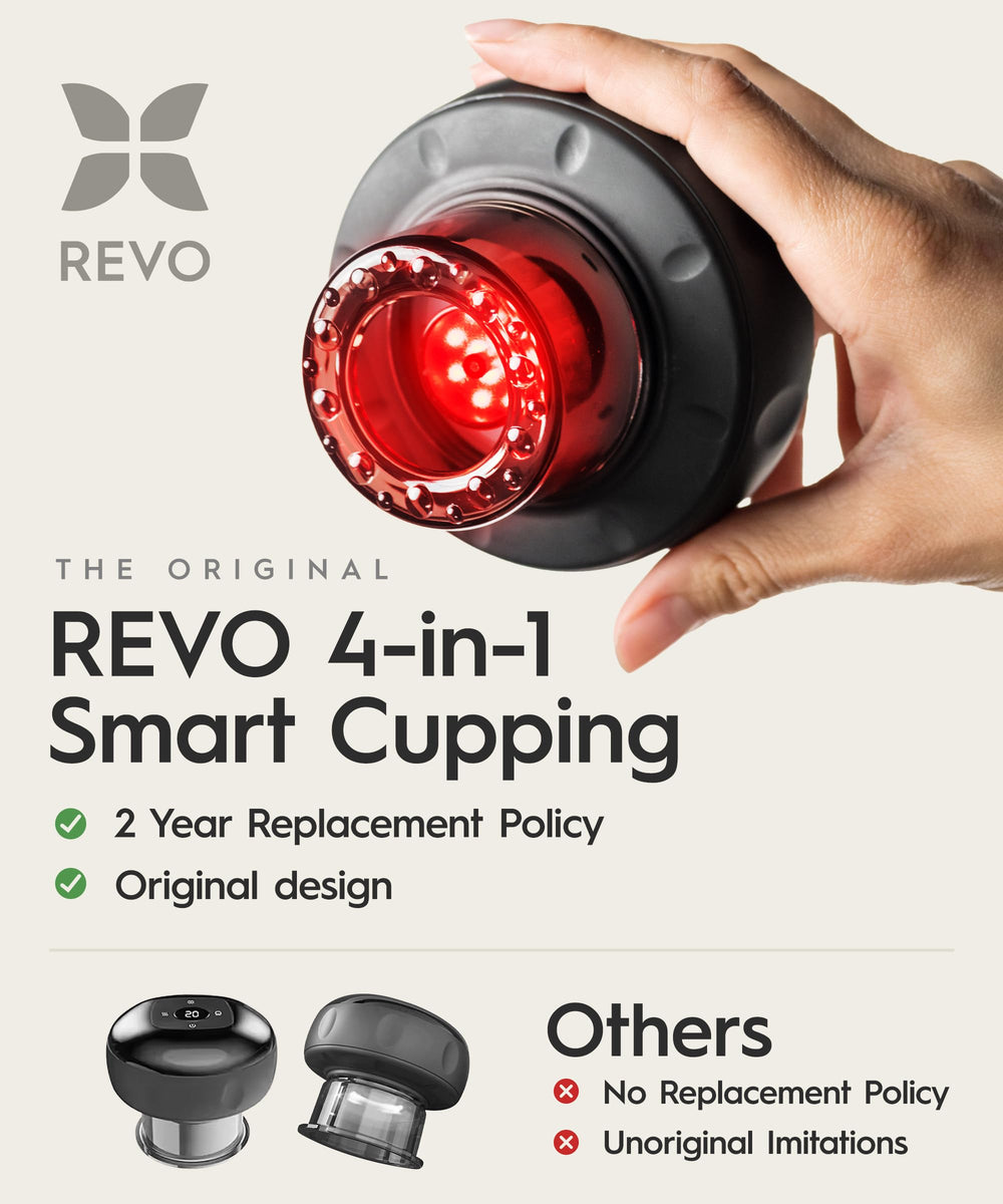 REVOMADIC REVO red light therapy feature supports skin and muscle comfort.