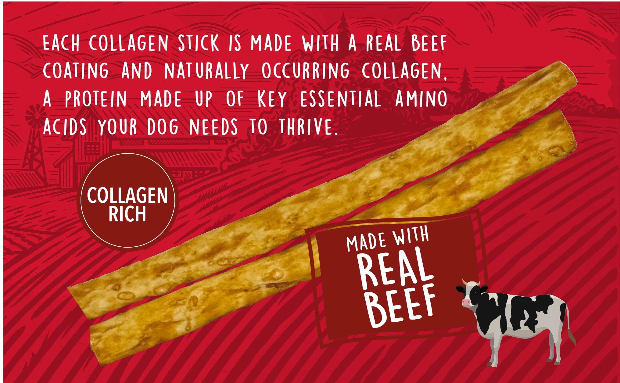 Rewardables collagen dental chews with beef coating are a tasty treat.