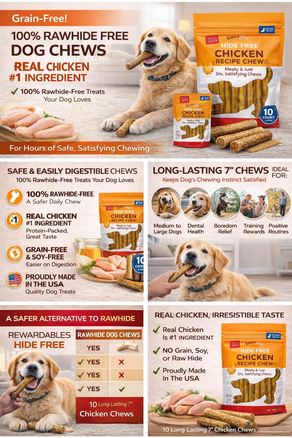 Rewardables resealable pouch keeps chews fresh for everyday treat time.