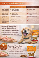 USA-made Rewardables chews in a resealable bag for easy storage.