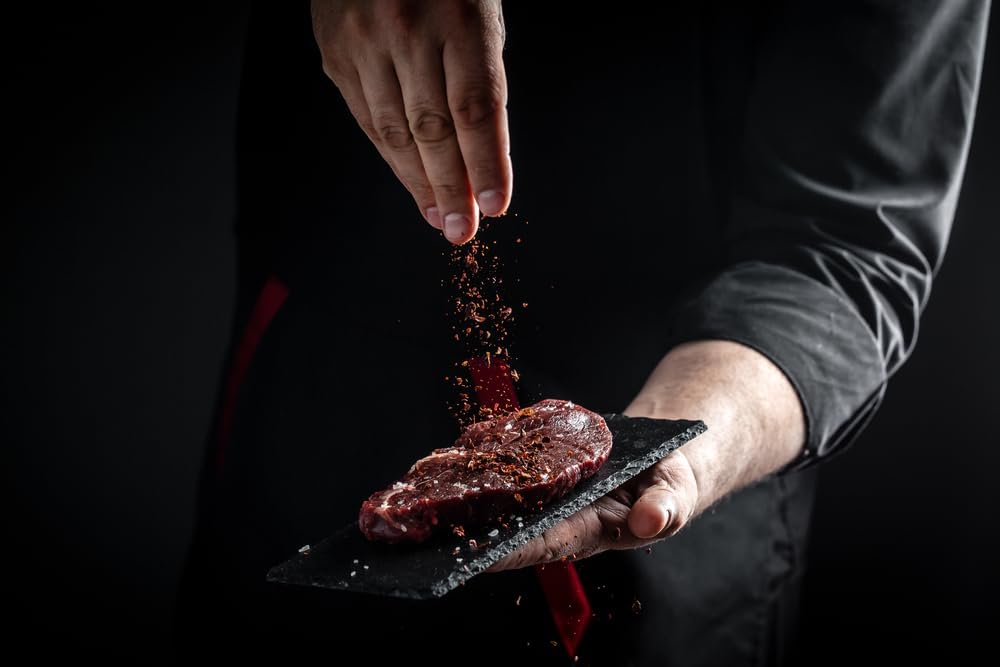 Rex Bad Byron's Barbecue Rub on beef steak for smoky crust