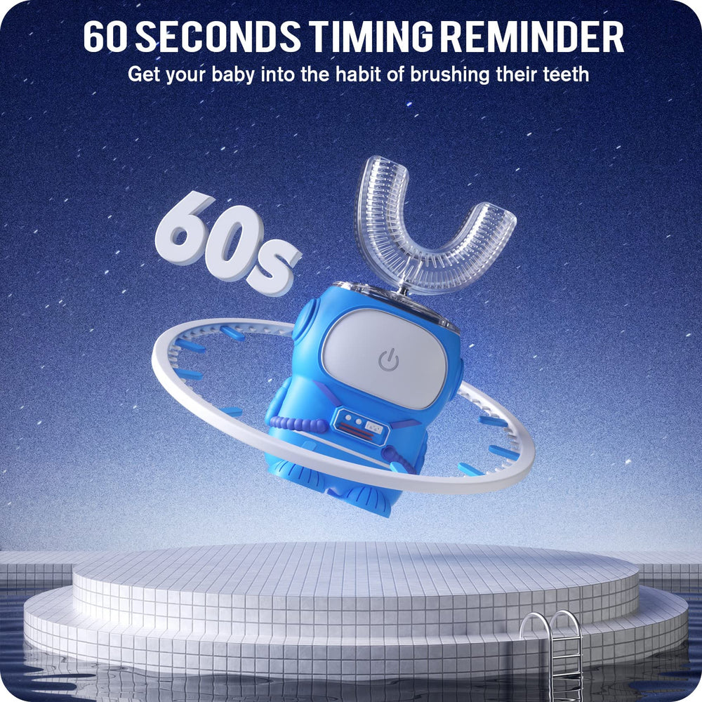 RexCodar Ultrasonic Kids toothbrush blue five modes offer gentle to thorough cleaning