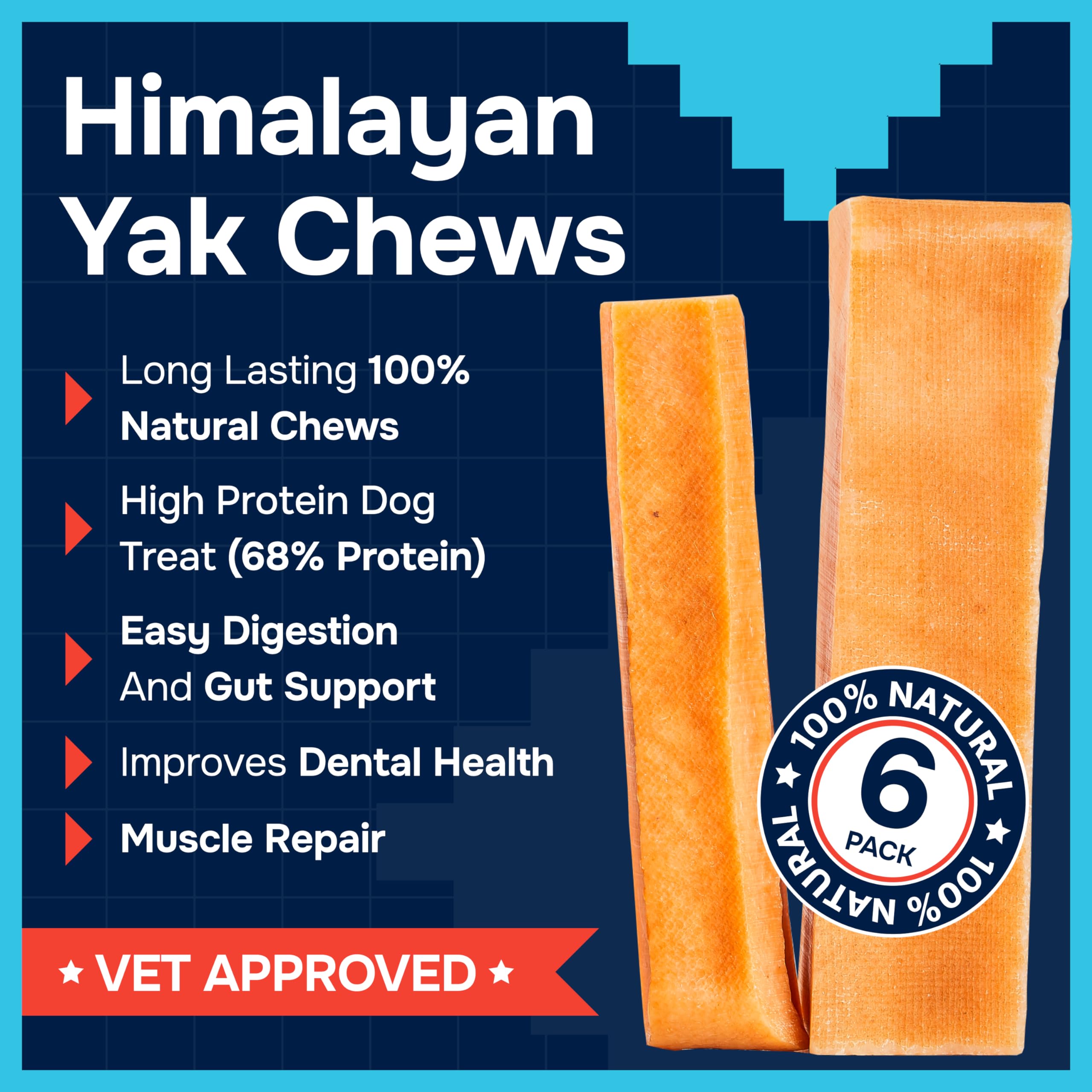 REXIPETS yak chew for small dogs, lactose-free and safe for gentle chewers.