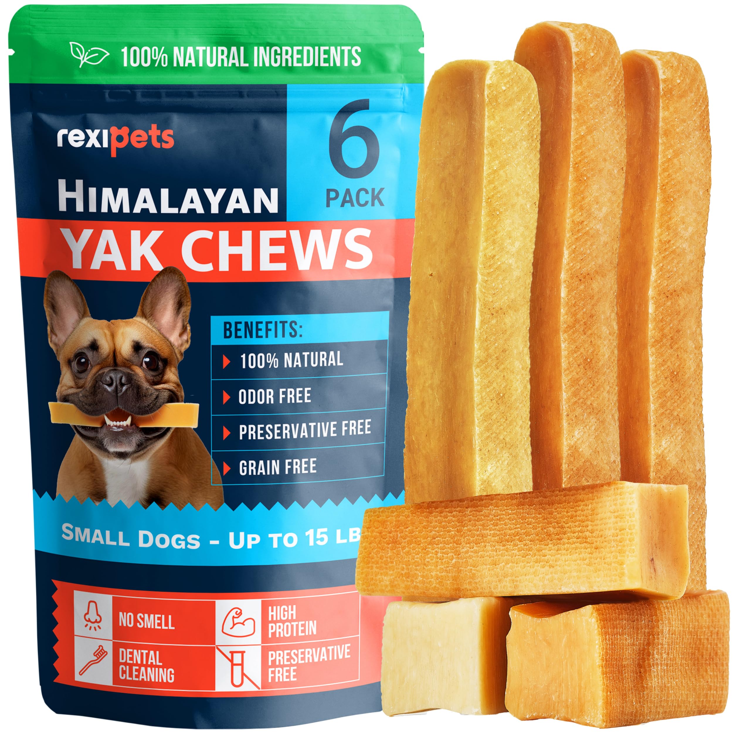 REXIPETS yak chews for large dogs offer long-lasting chewing sessions.