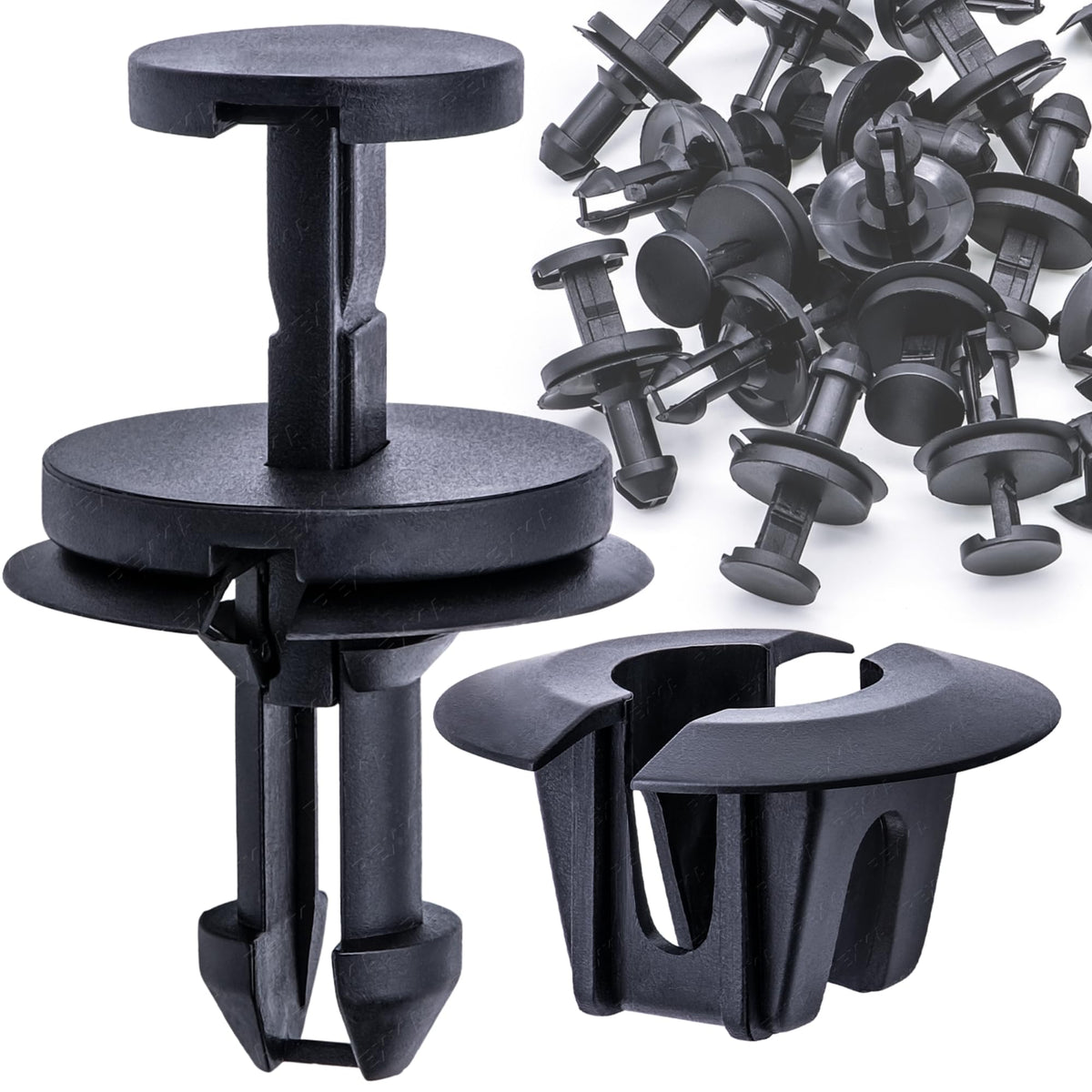 Rexka front air deflector retainer clips secure GM truck deflectors.