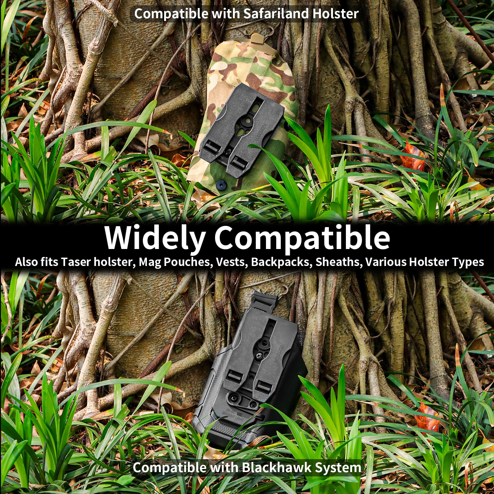REXTECH Molle clip package contents with screws and nuts for mounting flexibility.
