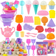 REZUCREY collapsible beach buckets for easy storage and travel.