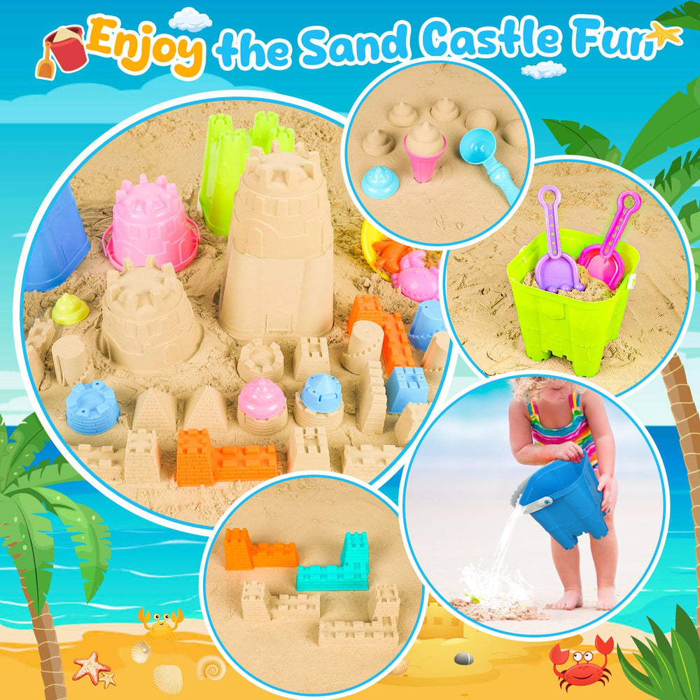 REZUCREY dinosaur and ocean animal molds inspire creative sand sculptures