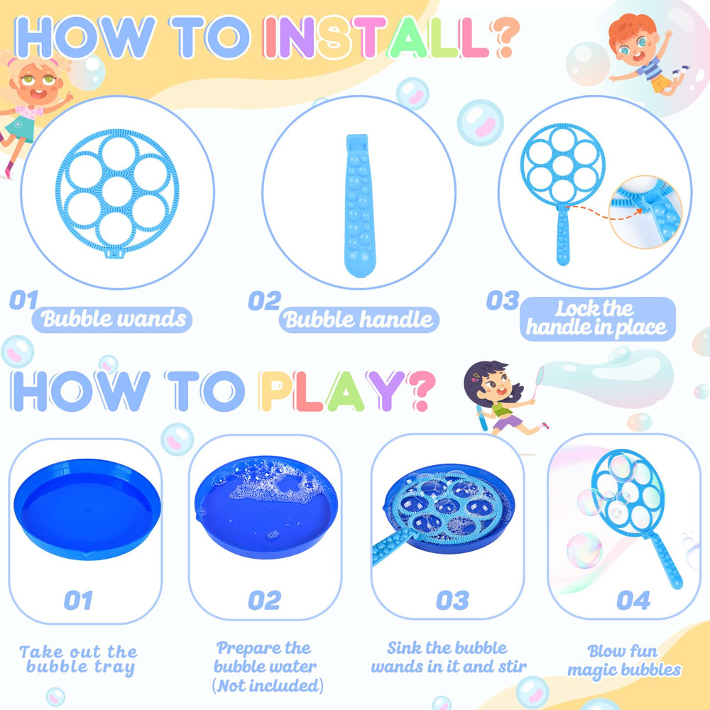 REZUCREY large bubble wands set for versatile bubble displays outdoors