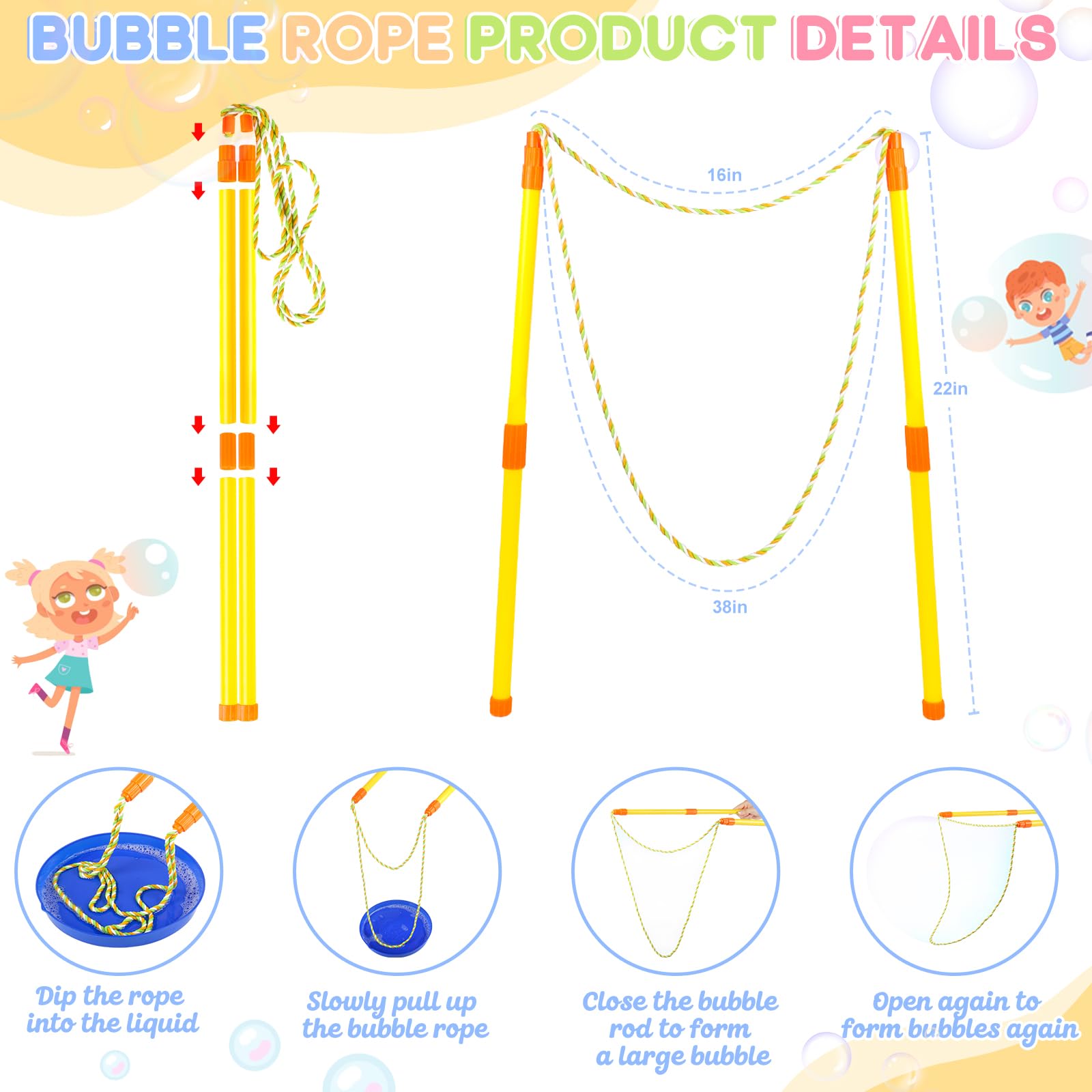 REZUCREY small bubble wands ideal for colorful bubble bursts