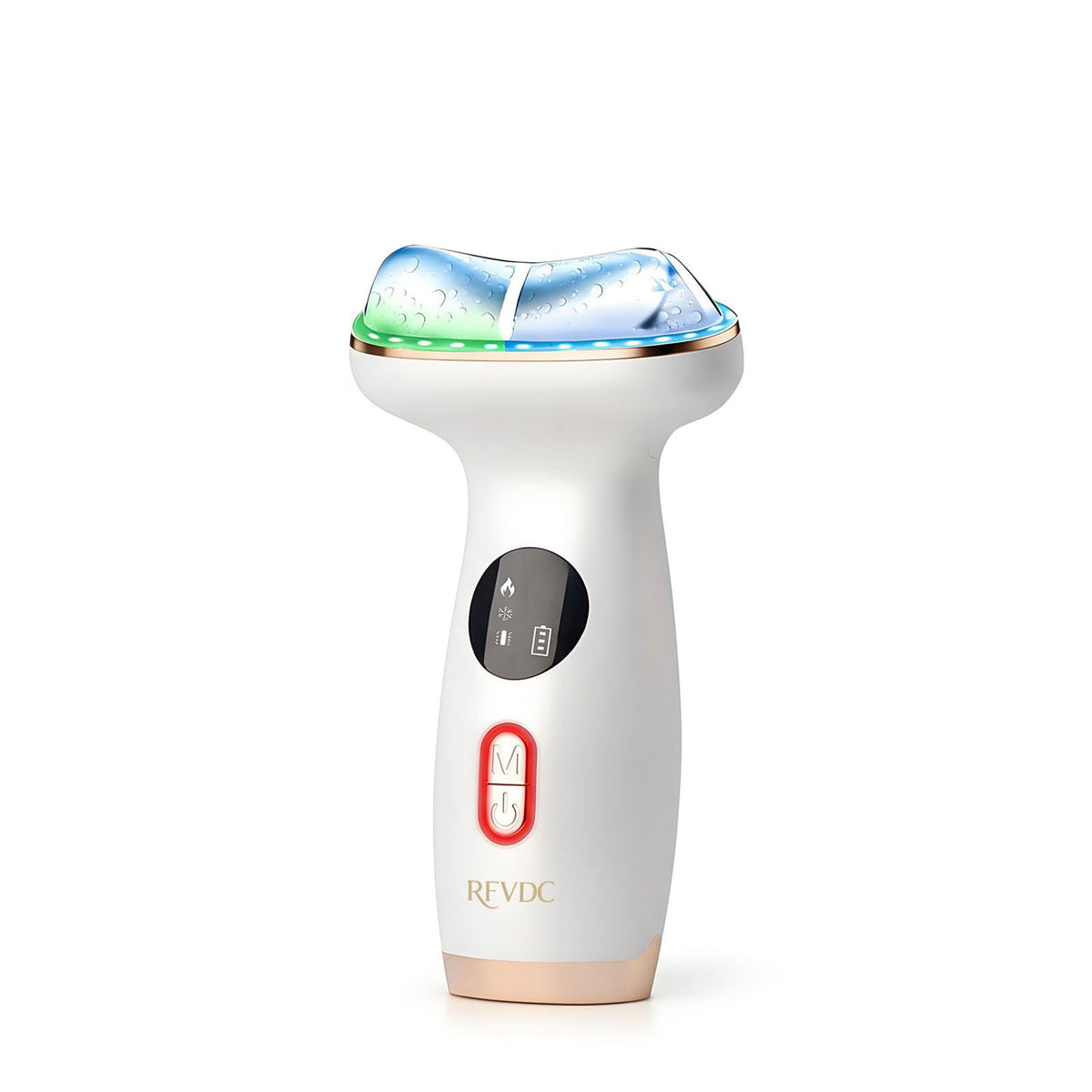 RFVDC Cold Heat Facial Massager front view for at-home spa-like care