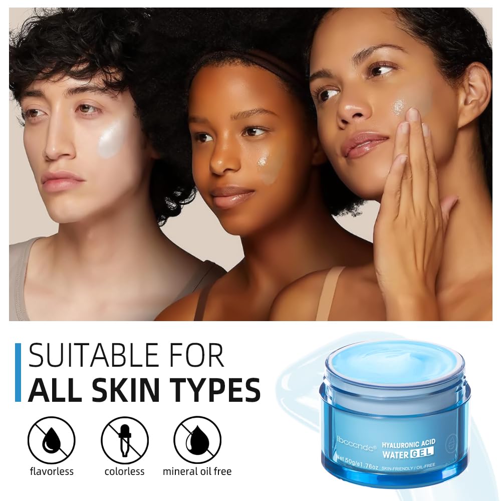 Schematic of RG ROUGE LX Hydro Boost water gel absorbing into skin