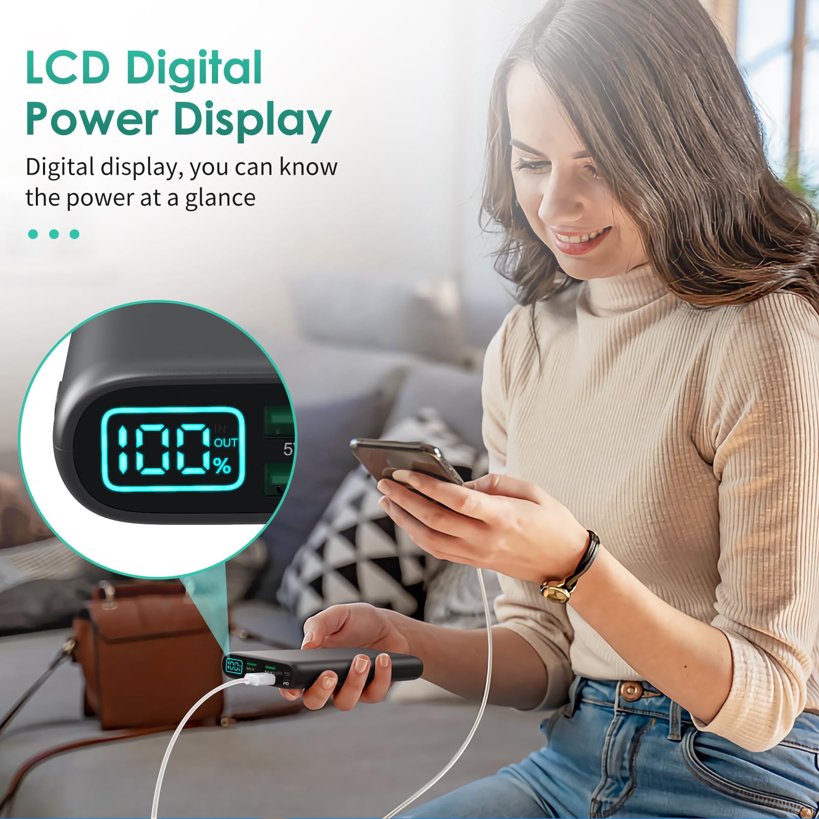 RGVOTA compatible with iPhone and Samsung Galaxy devices for versatile charging