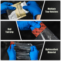 RHINO RESCUE occlusive adhesive pad providing a secure seal in tough conditions