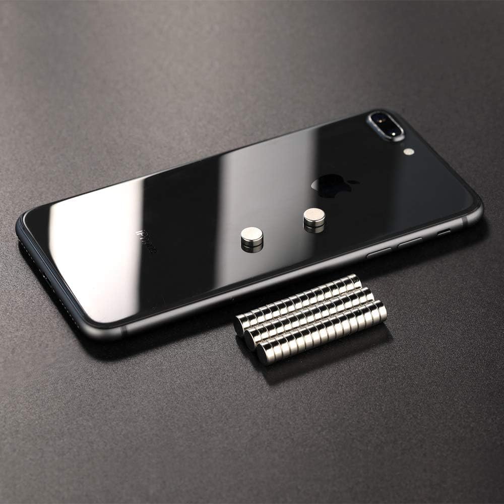 Rhinocats nickel-copper-nickel plated magnets 6x3mm with rust resistance.