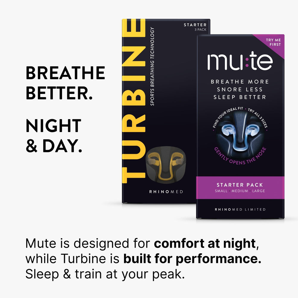 FDA-registered, drug-free Rhinomed Mute nasal dilator
