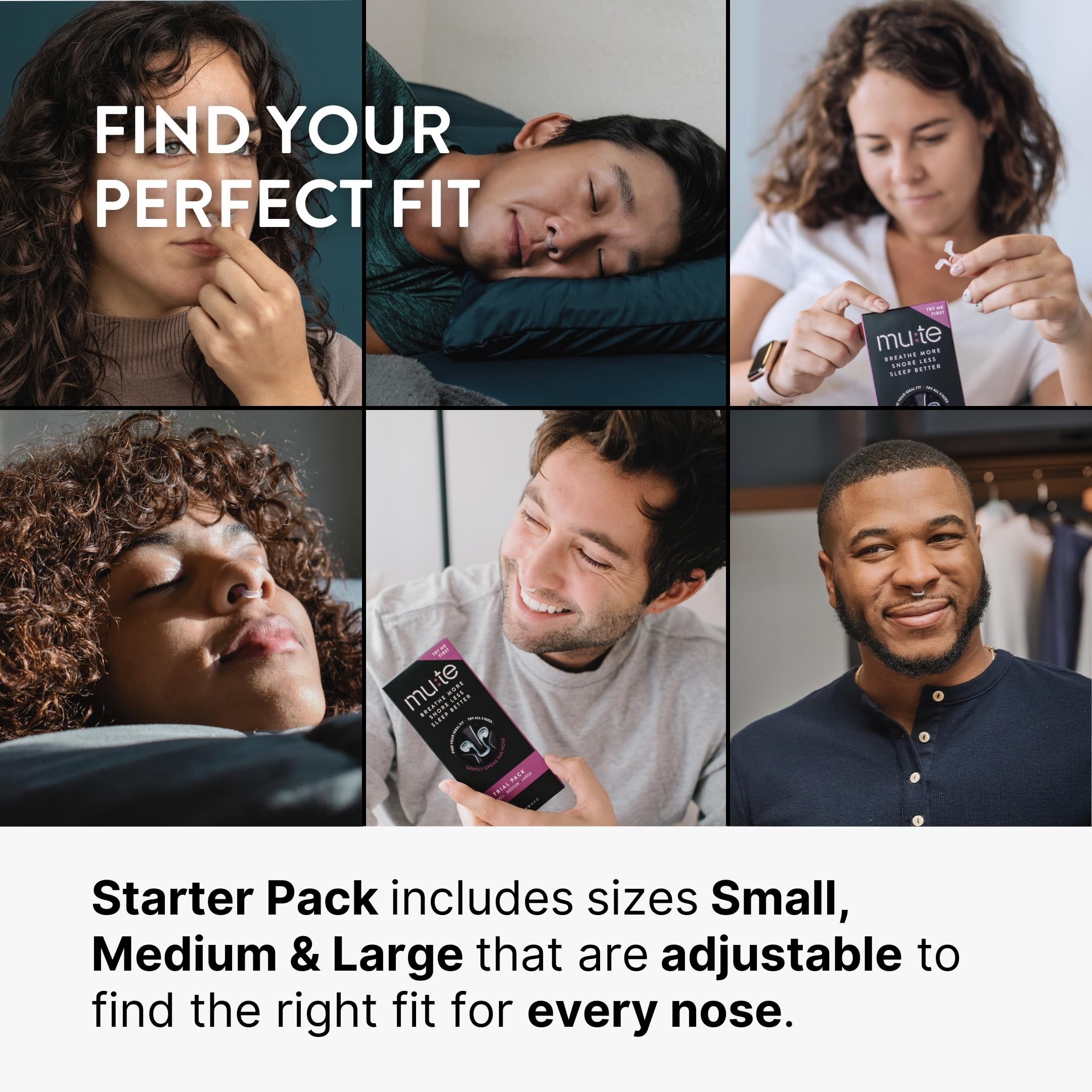 Starter Pack includes all sizes to help choose the best fit