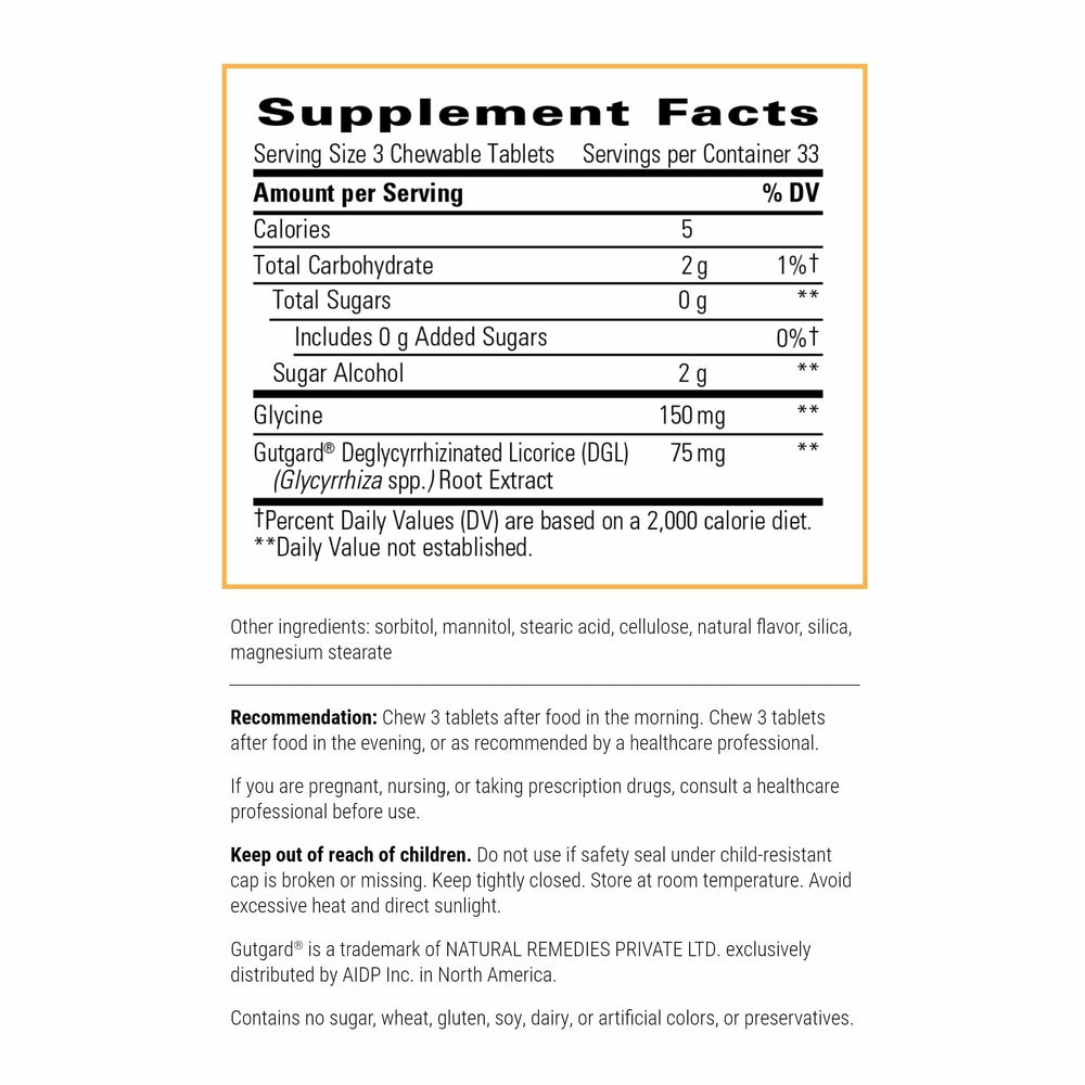 Rhizinate chewable tablets close-up highlighting fructose-free formulation