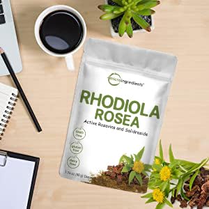 Rhodiola rosea powder for daily use in a routine