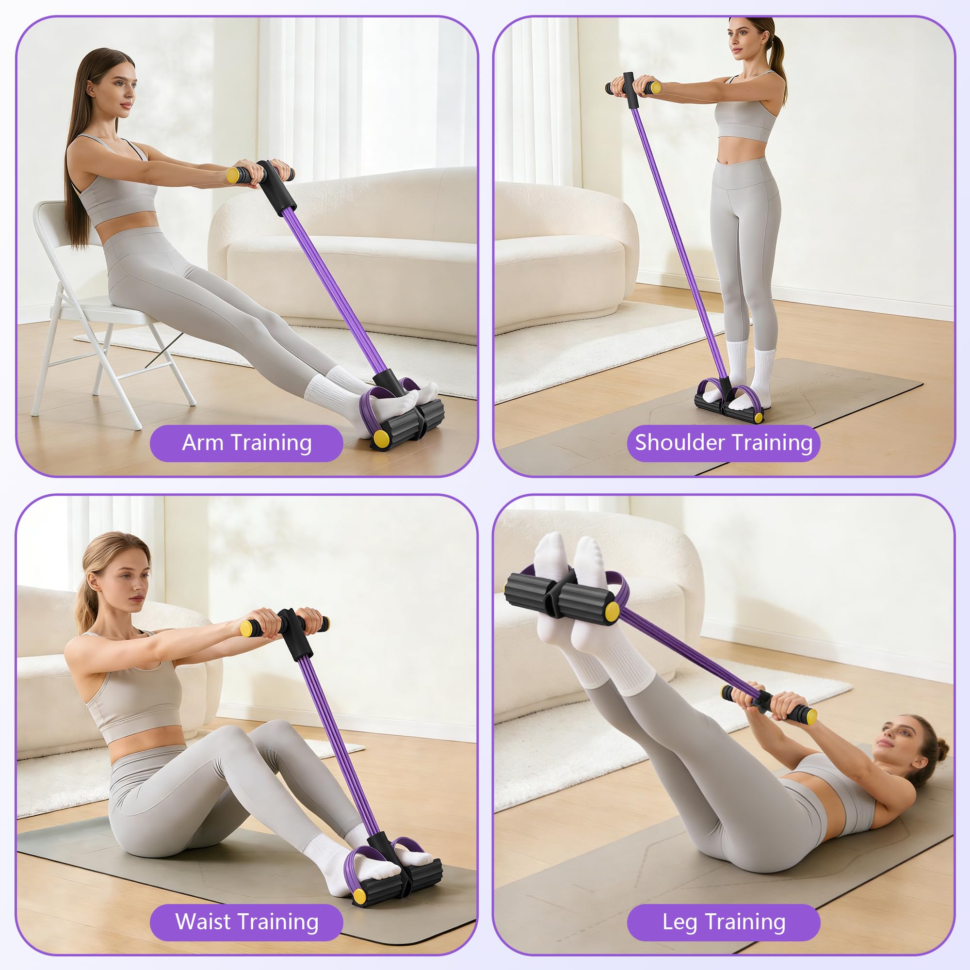 Riawit anti-snap design minimizes breakage during home exercise sessions.