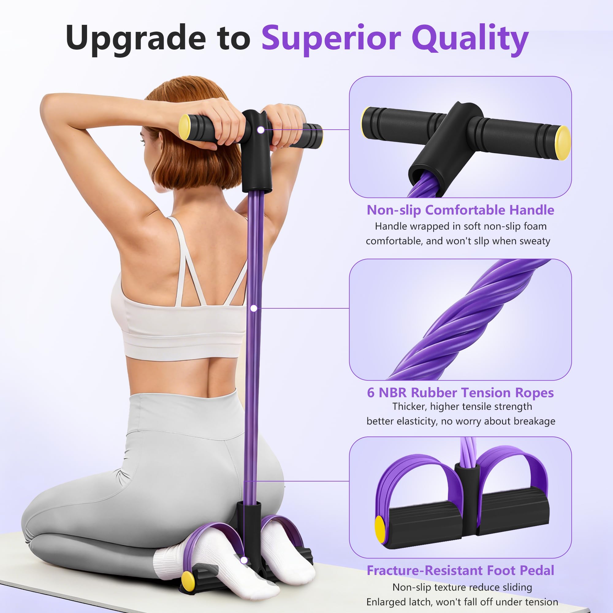 Riawit six-tube tension system offers strong, durable resistance for effective training.