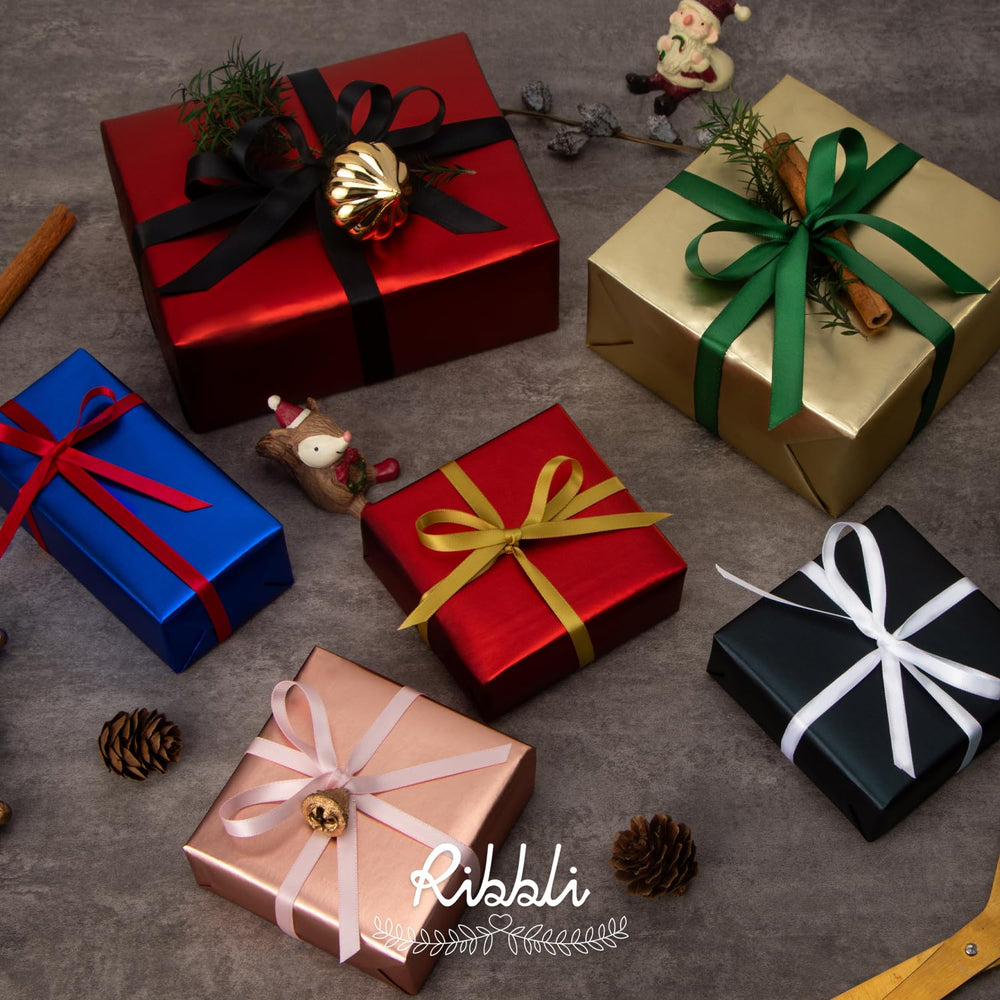 Ribbli satin ribbon suitable for baking crafts and bottle decorations with washable surface.