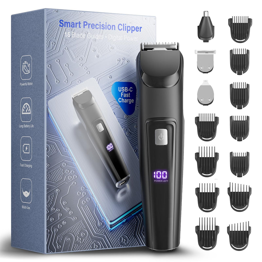RICAF beard trimmer with multiple heads for versatile grooming at home