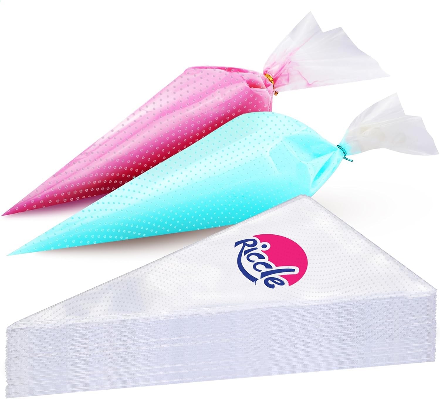 RICCLE disposable piping bag 16-inch textured exterior for burst-resistant frosting