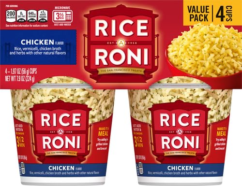 Rice-A-Roni 4pk image showing convenient heat-and-serve cups.