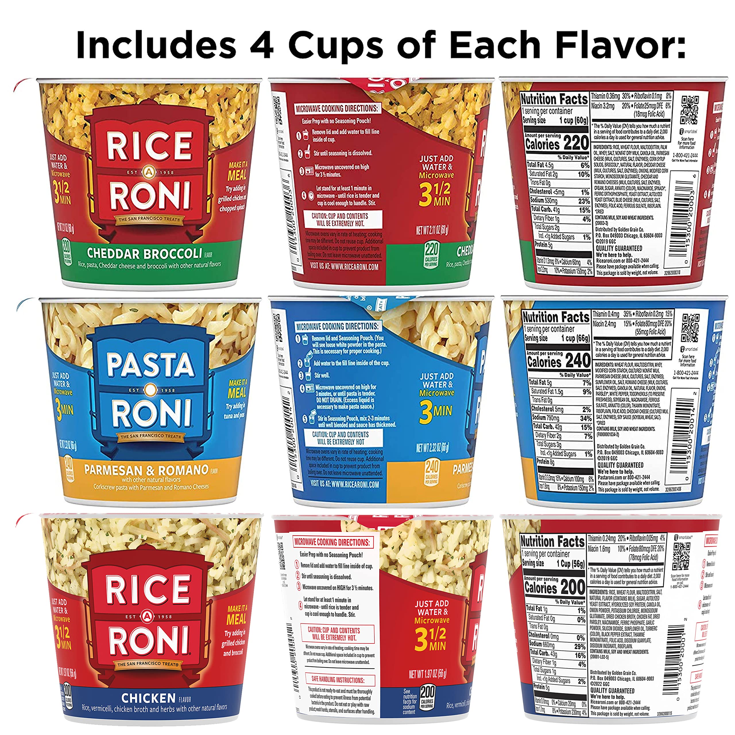 Rice-A-Roni Cups Cheddar Broccoli flavor microwave-ready cup for busy days