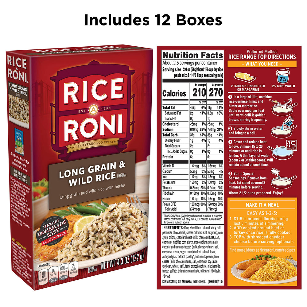 Rice-A-Roni long grain and wild rice, stovetop cooking made easy for weeknights