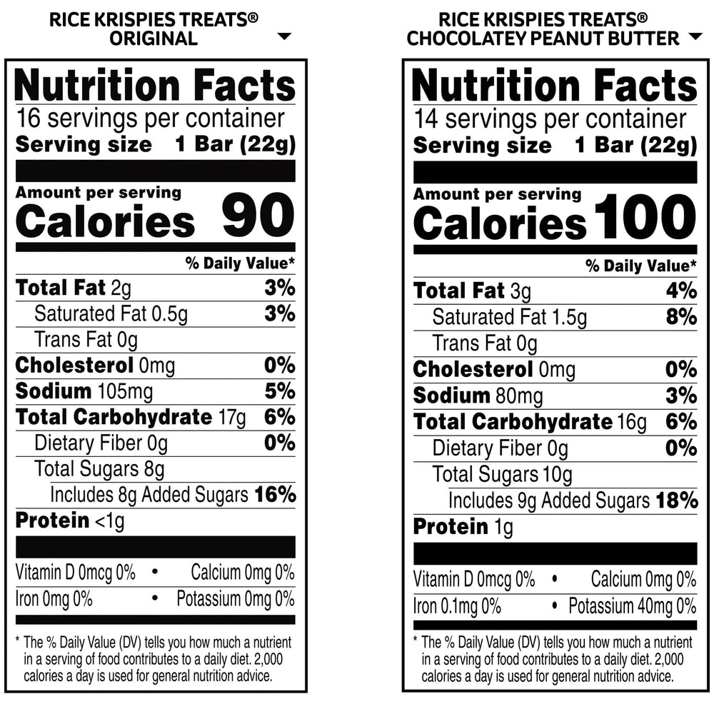 Rice Krispies Treats Chocolatey Peanut Butter Bar Pack — creamy peanut butter with chocolate.