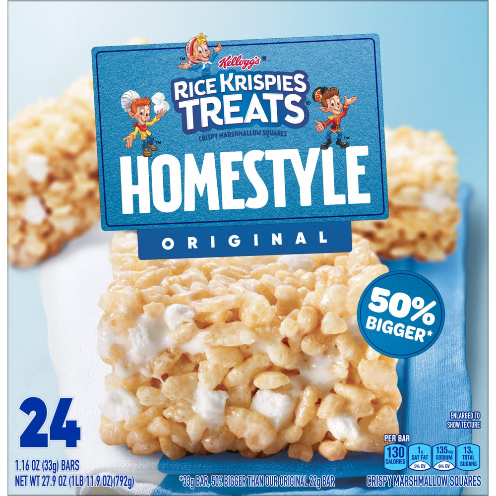 Rice Krispies Treats Homestyle family snack scene emphasizes sharing and kid-friendly appeal