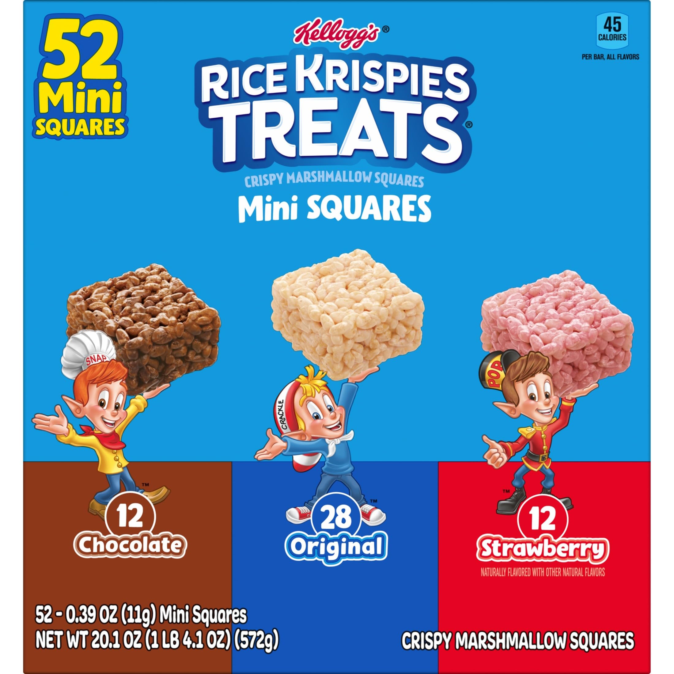 Rice Krispies Treats in a lunchbox, ready for school lunch