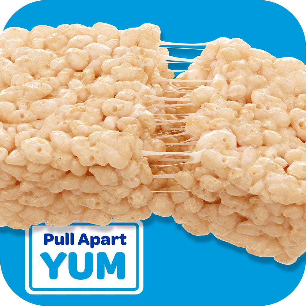 Rice Krispies Treats Original packaging inside supports lunchbox or desk snacking