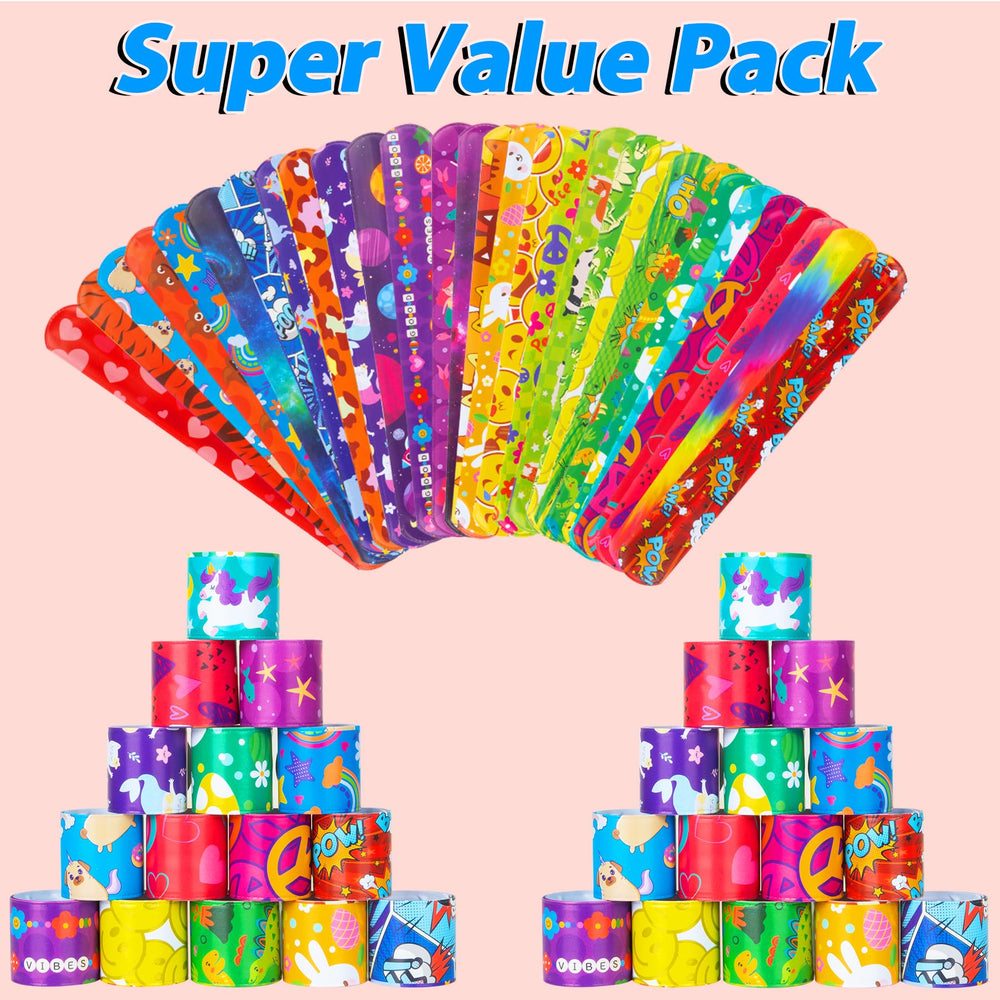RICEDUO tie-dye slap bracelet vibrant design for classrooms.