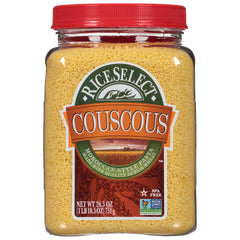 RiceSelect Moroccan style couscous jar ready to steam for light fluffy texture